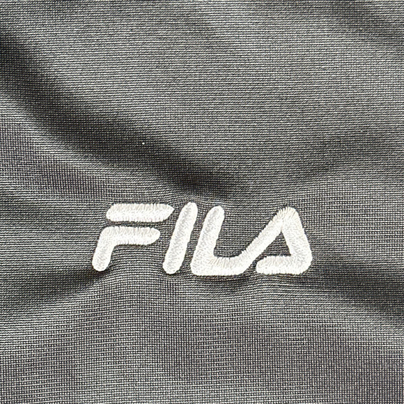 Fila Jacket Adult LARGE Black Silver White Rhory Track Active Wear Athletic Tags - Picture 7 of 11